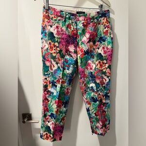 Lands' End floral pattern pants woman size 6